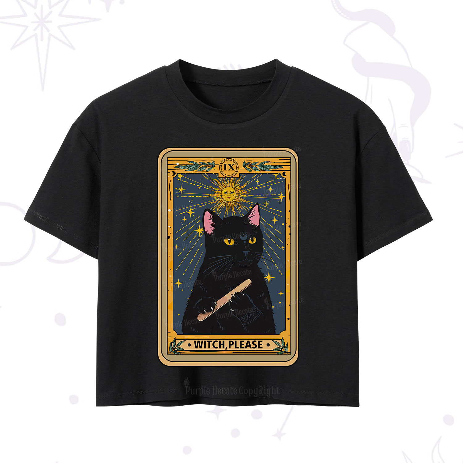 Purplehecate The Witch Please Tarot Crop T-Shirt