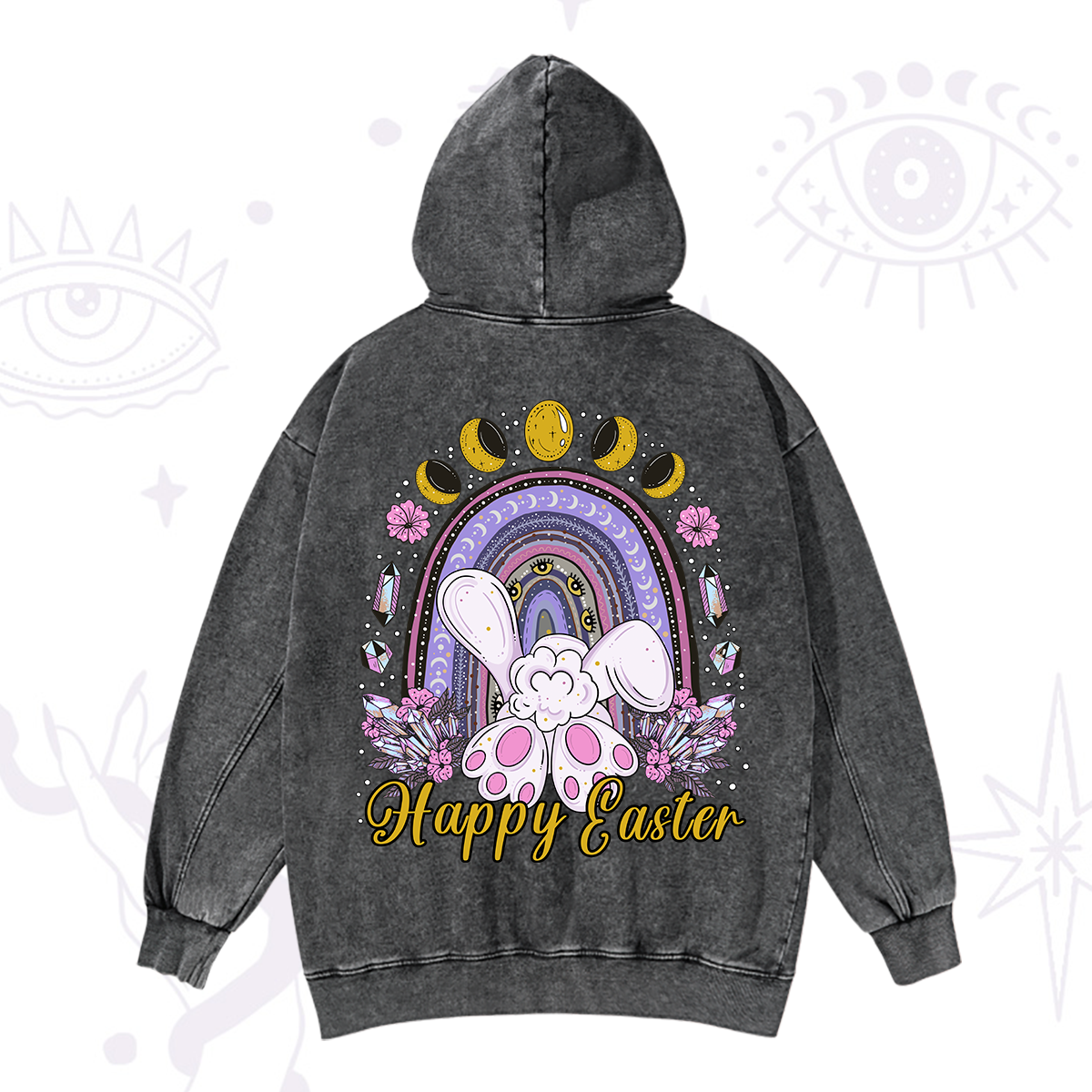 Purplehecate Happy Easter Washed Hoodie