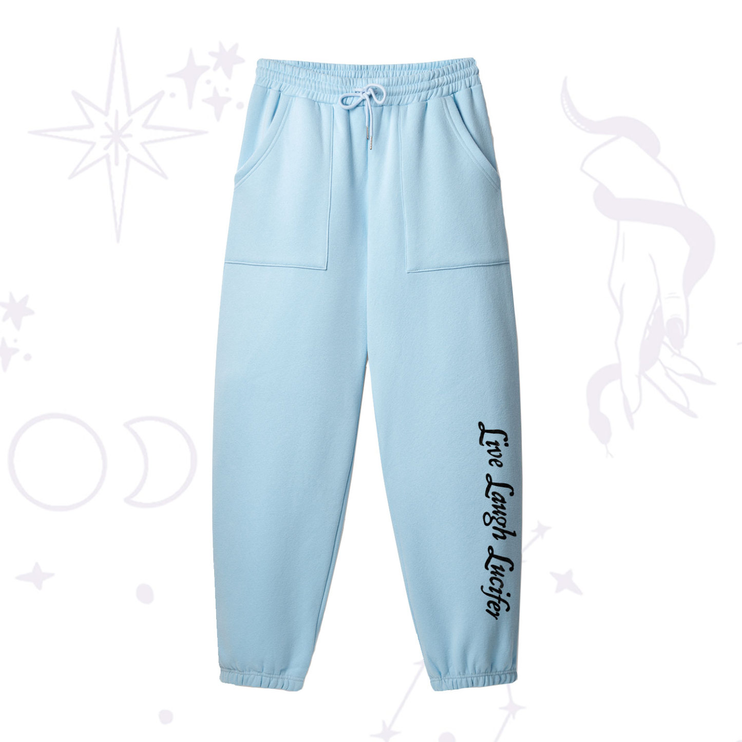 Purplehecate Live Laugh Lucifer Fleece Sweatpants