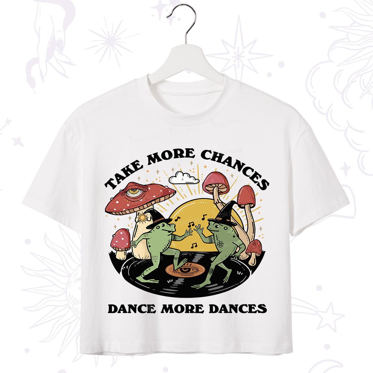 Purplehecate Dancing Frogs Crop T-Shirt