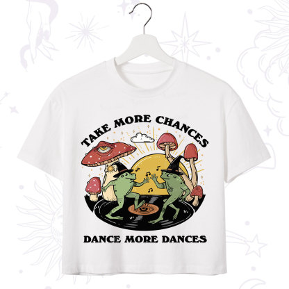 Purplehecate Dancing Frogs Crop T-Shirt