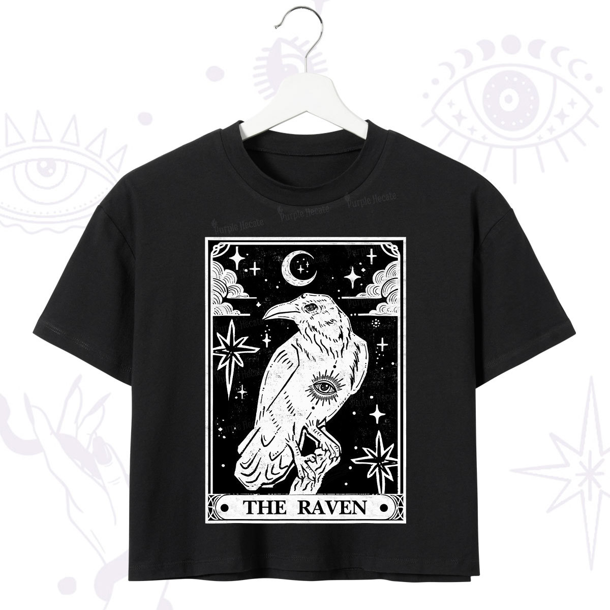 Purplehecate The Raven Tarot Crop T-Shirt