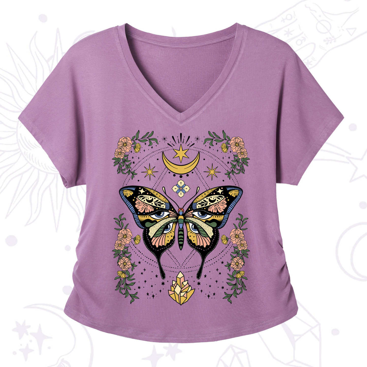 Purplehecate I Am Opening V-Neck T-Shirt