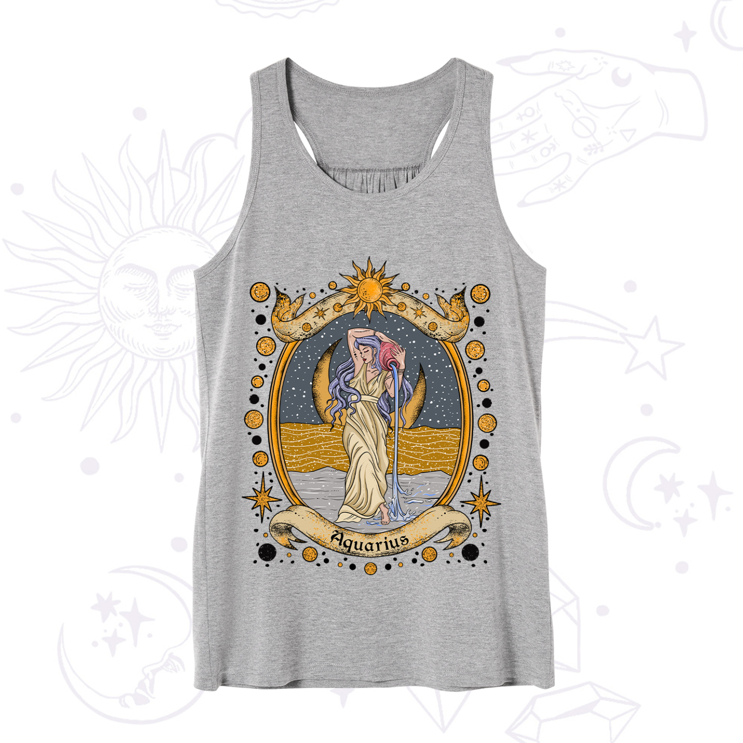 Purplehecate Celestial Aquarius Zodiac Tank