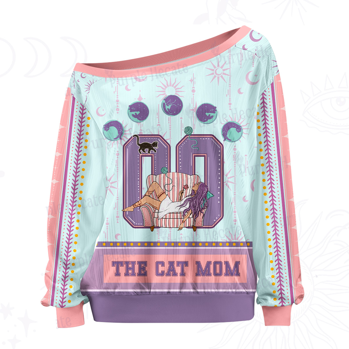 Purplehecate Arcana 12 The Dog Mom Off The Shoulder Graphic Jersey