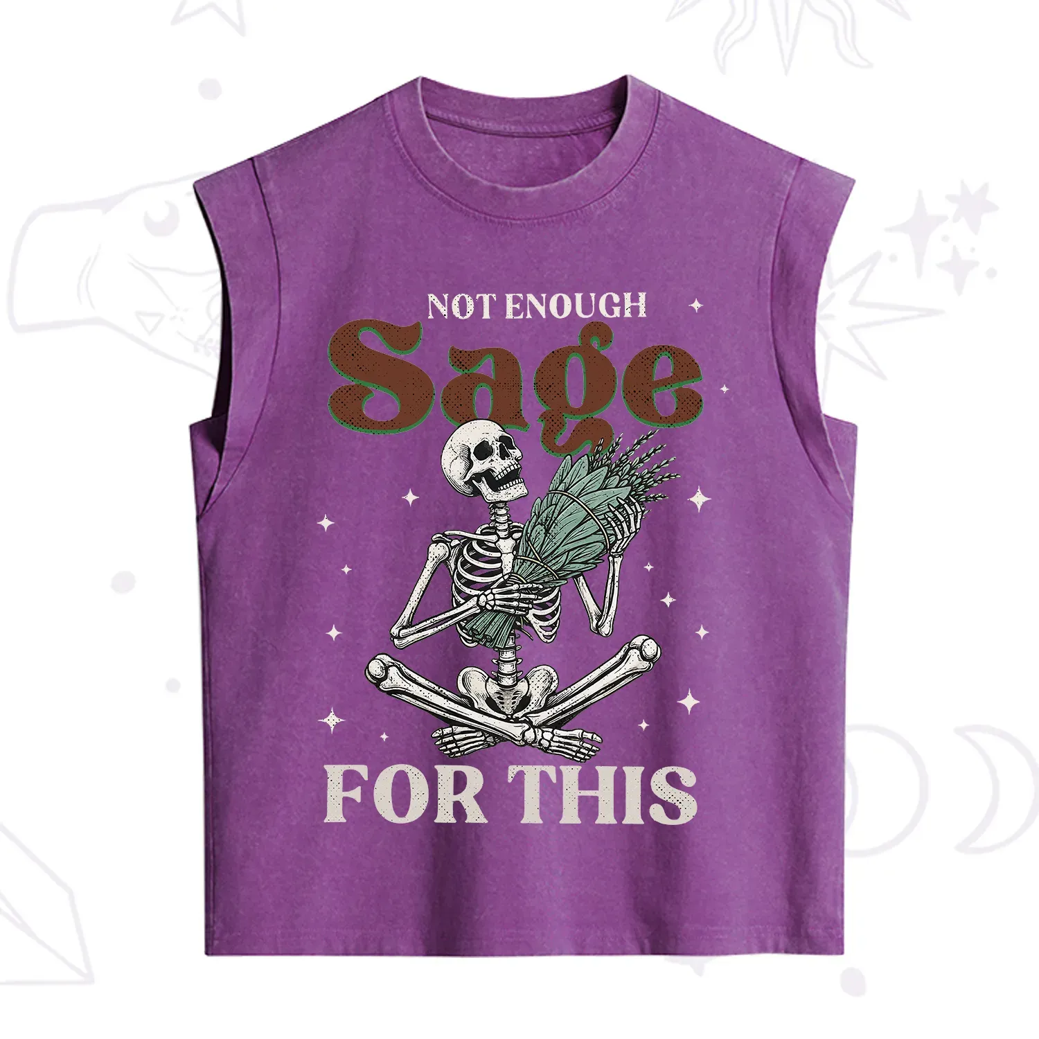 Purplehecate Not Enough Sage Sarcastic Spiritual Vintage Washed Tank