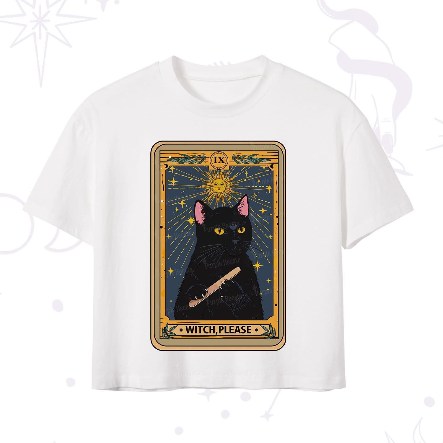 Purplehecate The Witch Please Tarot Crop T-Shirt