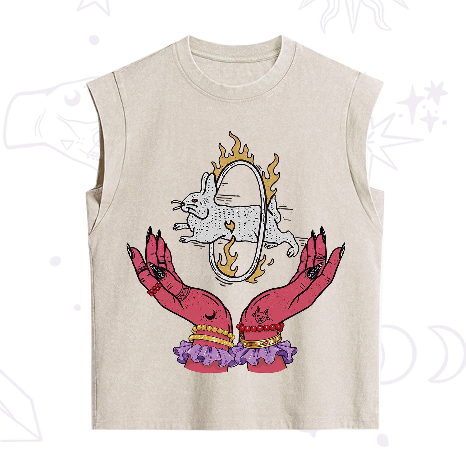 Purplehecate Remera Save The Rabbit Vintage Washed Tank