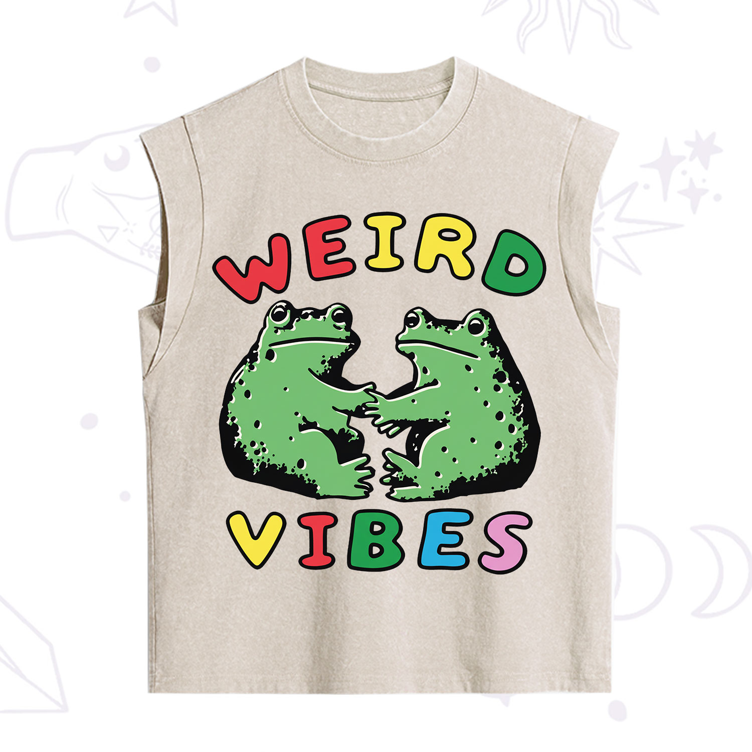 Purplehecate Weird Frog Vibes Vintage Washed Tank