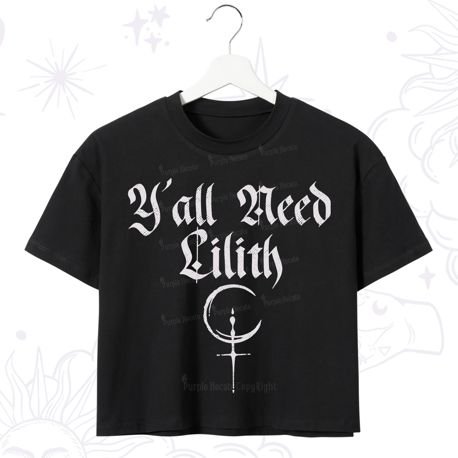 Purplehecate Y'all Need Lilith Crop T-Shirt