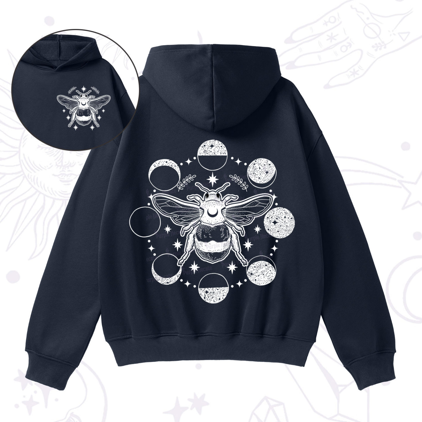 Purplehecate Moon Bee Fleece Hoodie Suit