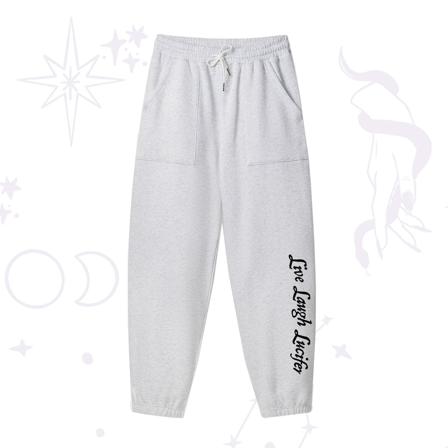 Purplehecate Live Laugh Lucifer Fleece Sweatpants