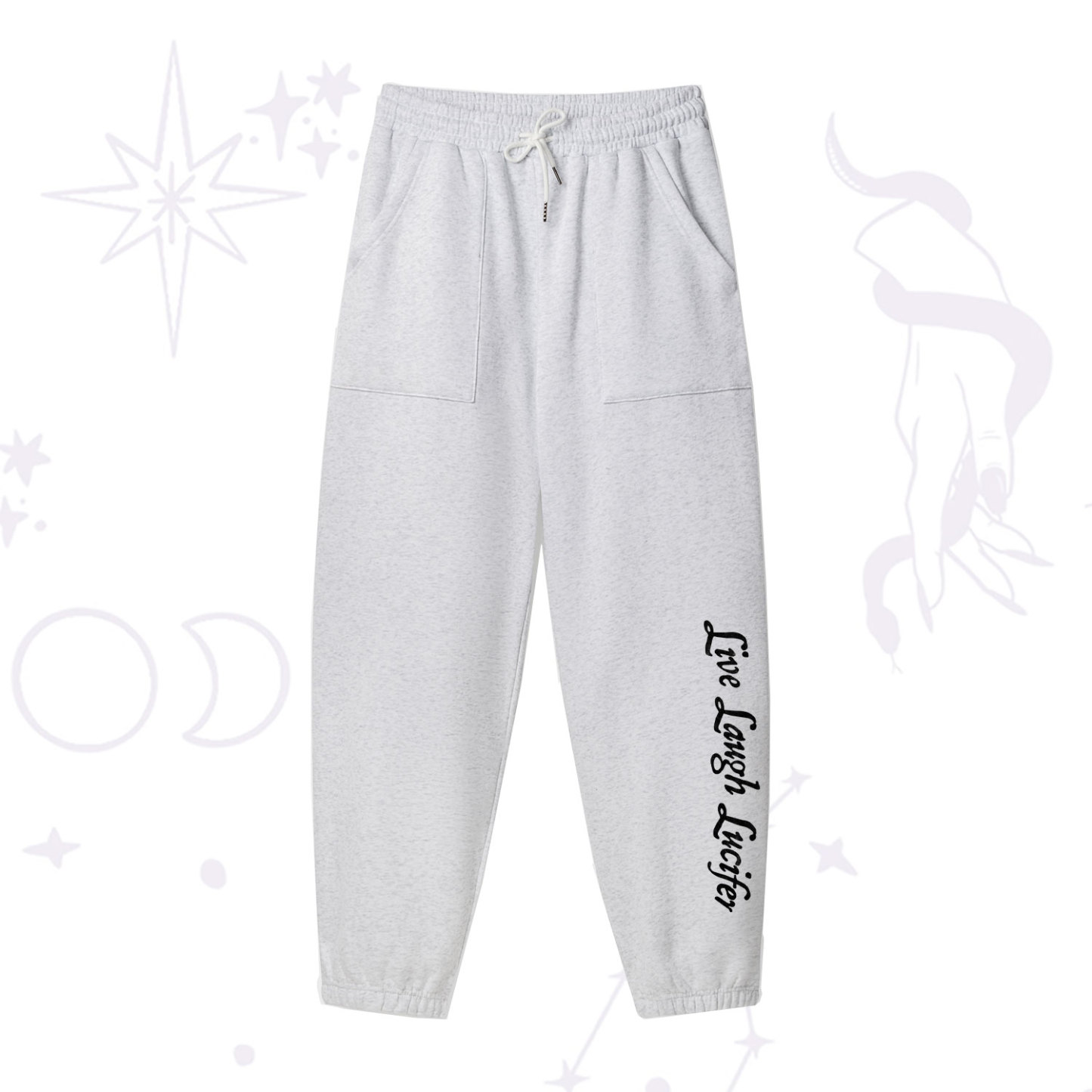 Purplehecate Live Laugh Lucifer Fleece Sweatpants