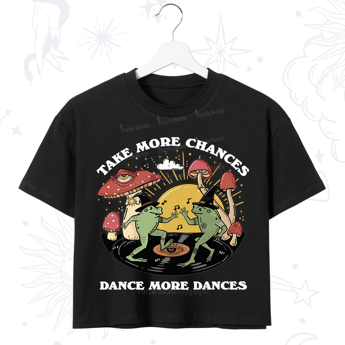 Purplehecate Dancing Frogs Crop T-Shirt