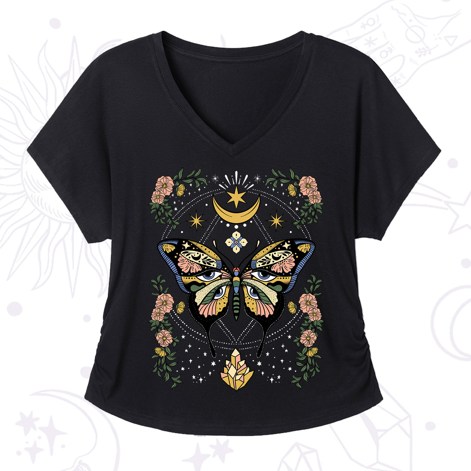 Purplehecate I Am Opening V-Neck T-Shirt