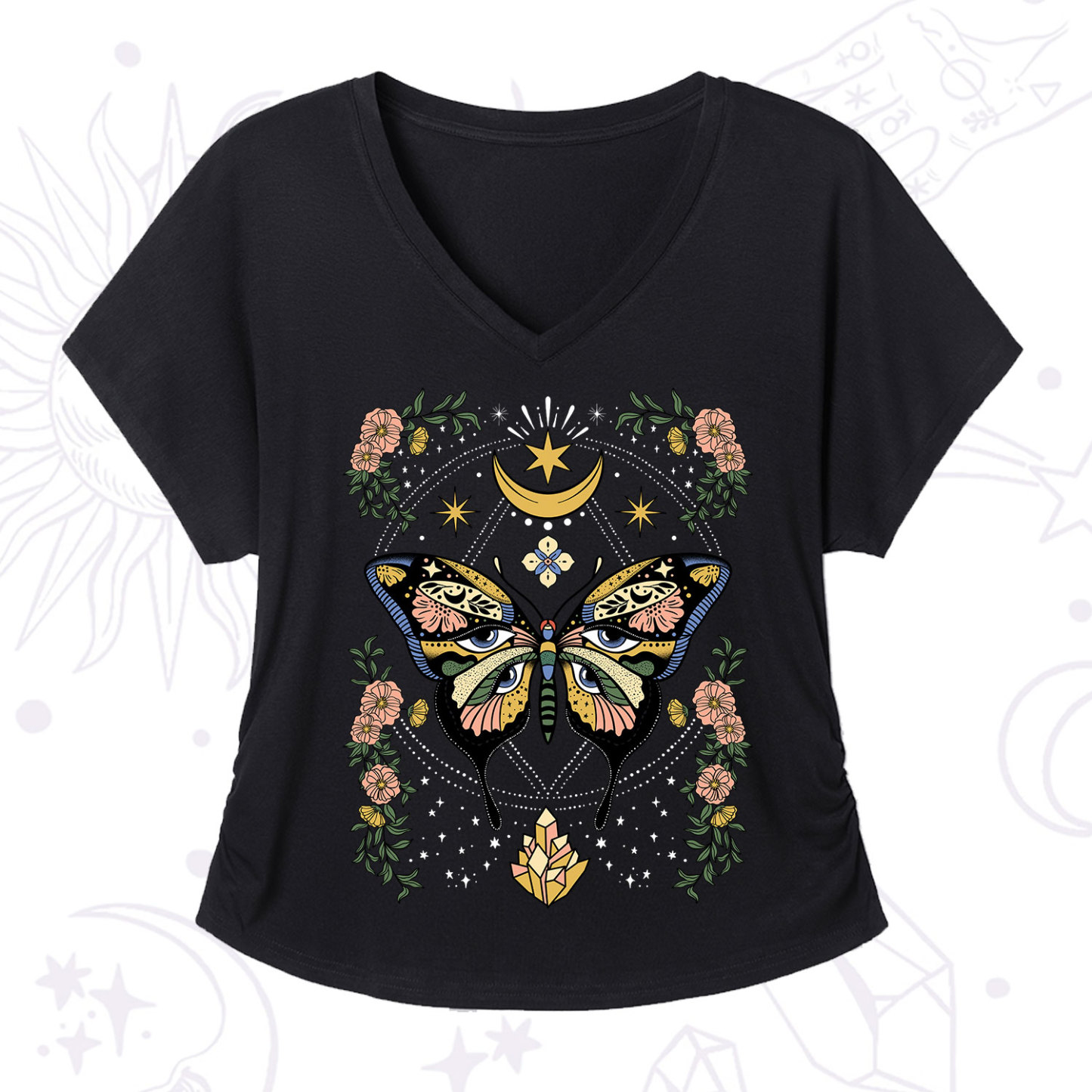 Purplehecate I Am Opening V-Neck T-Shirt