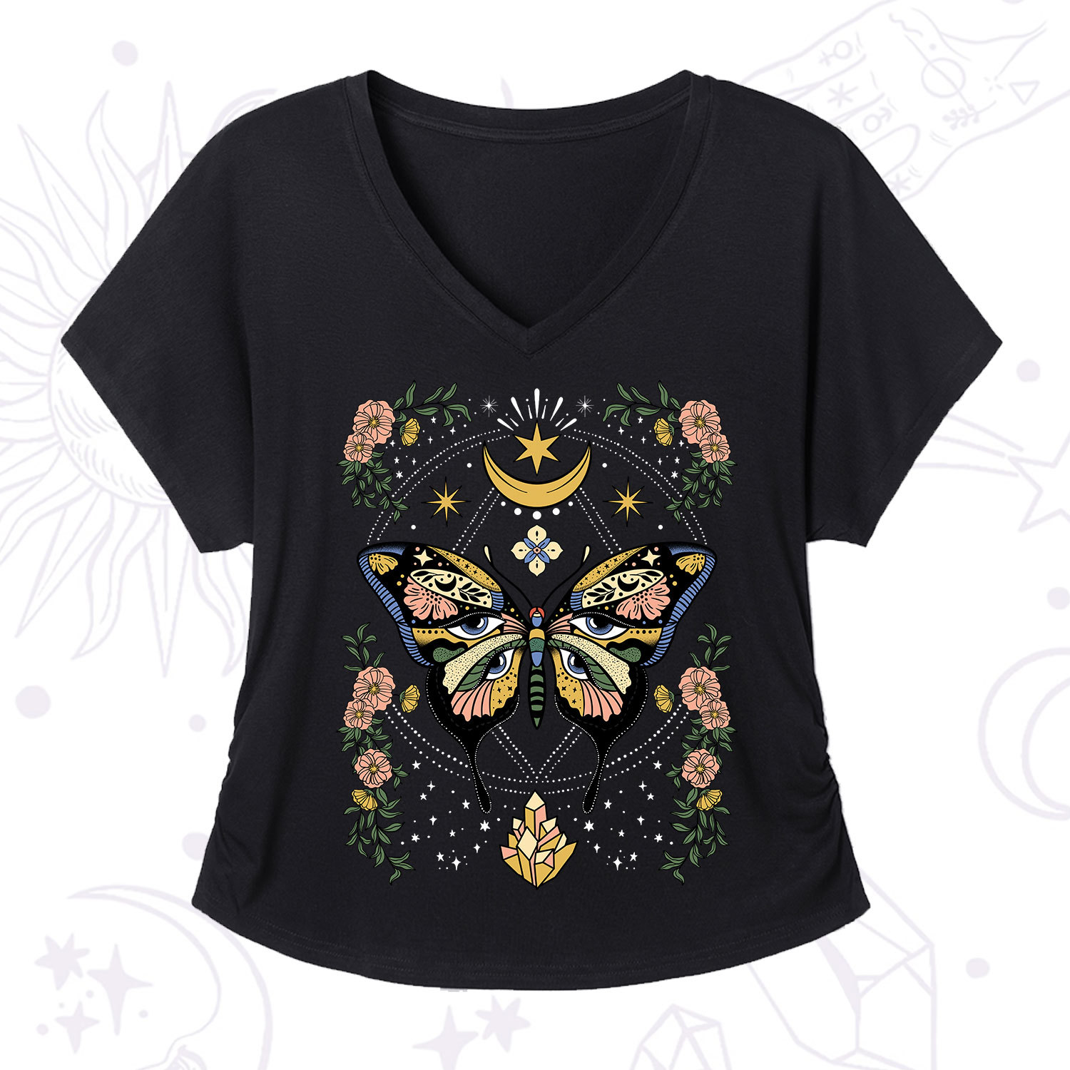 Purplehecate I Am Opening V-Neck T-Shirt