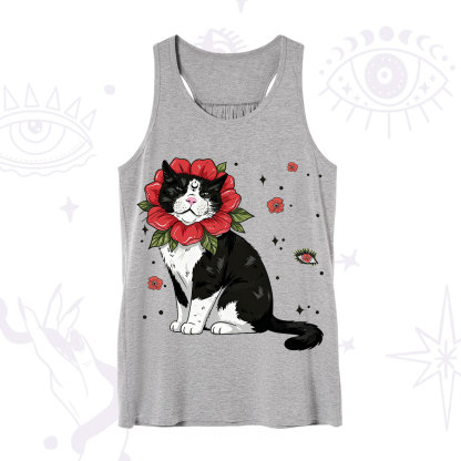 Purplehecate Cat in Flower Crown Tank
