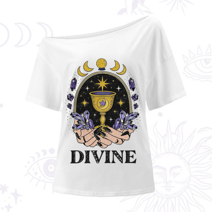 Purplehecate Divine Energy One Shoulder T-Shirt