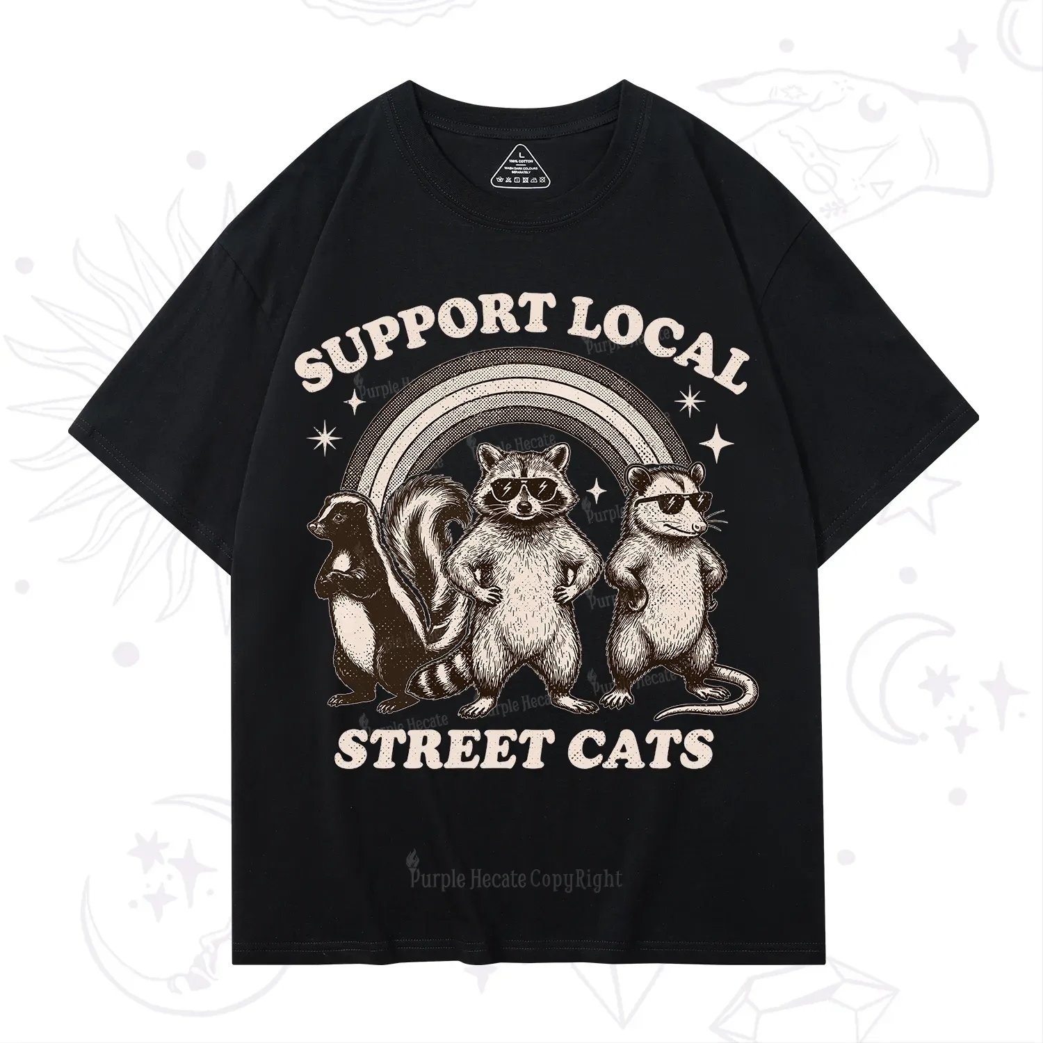 Purplehecate Support your local street cats T-Shirt