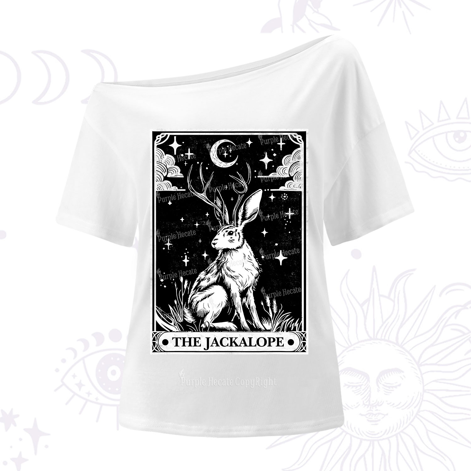Purplehecate The Jackalope Tarot One Shoulder T-Shirt