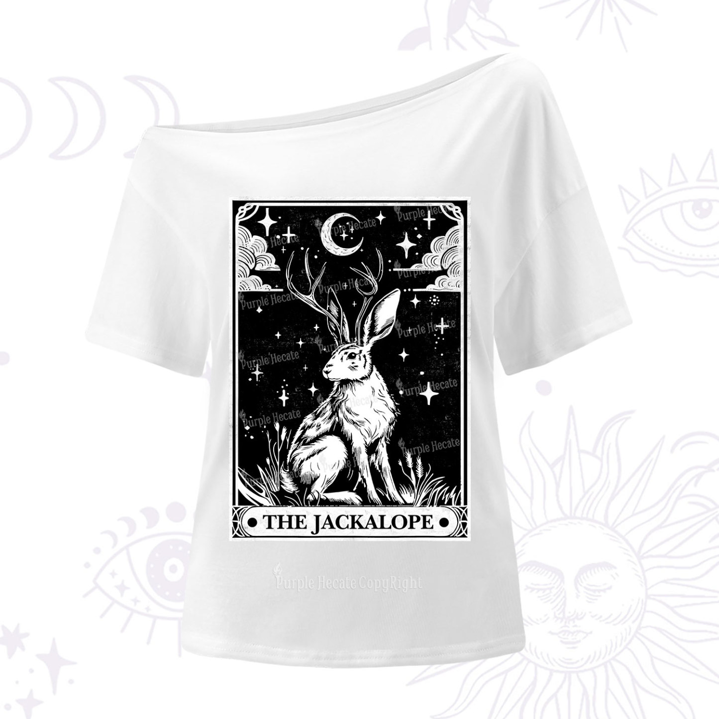 Purplehecate The Jackalope Tarot One Shoulder T-Shirt