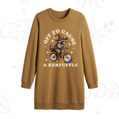 Purplehecate Off To Cause A Kerfuffle Sweatshirt Dress