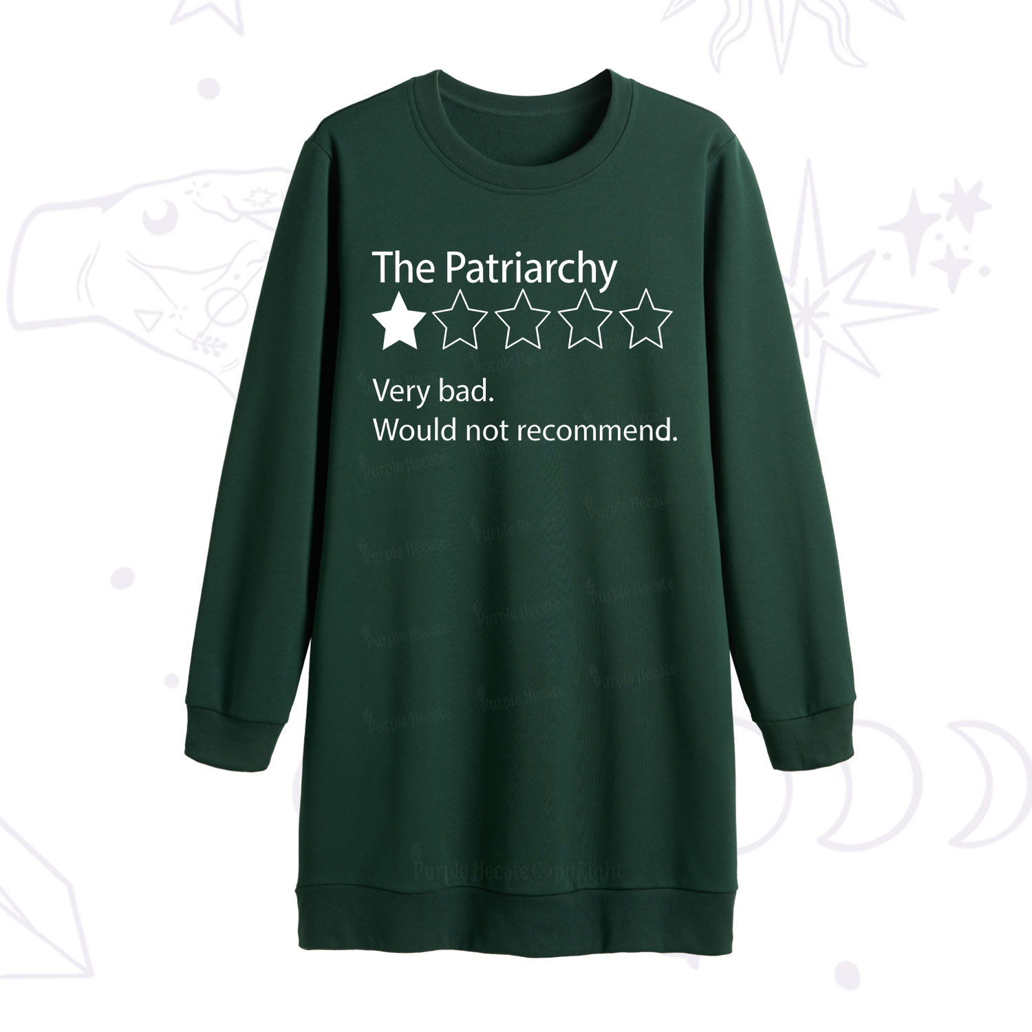 Purplehecate The Patriarchy Bad Review Sweatshirt Dress