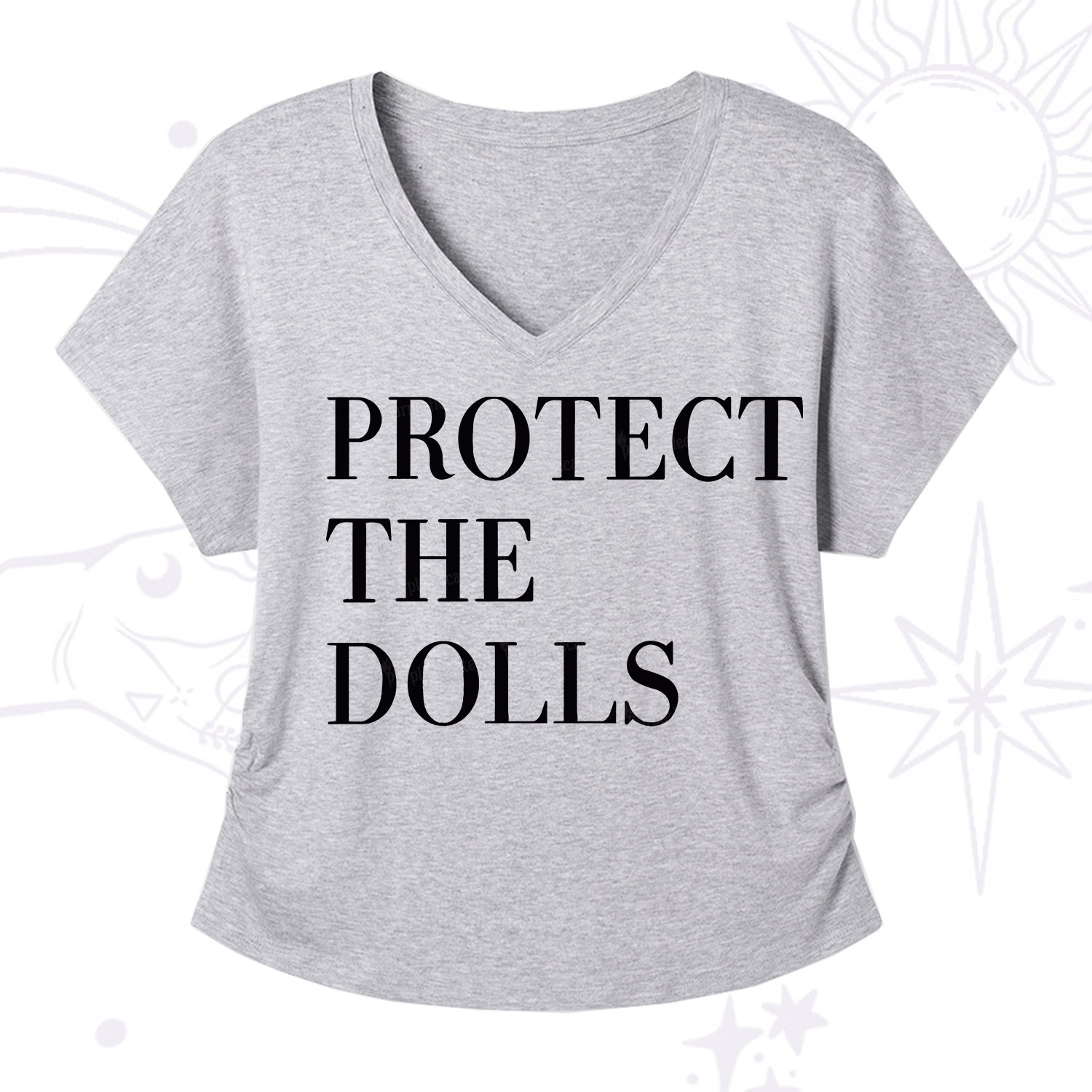 Purplehecate Protect The Dolls V-Neck T-Shirt