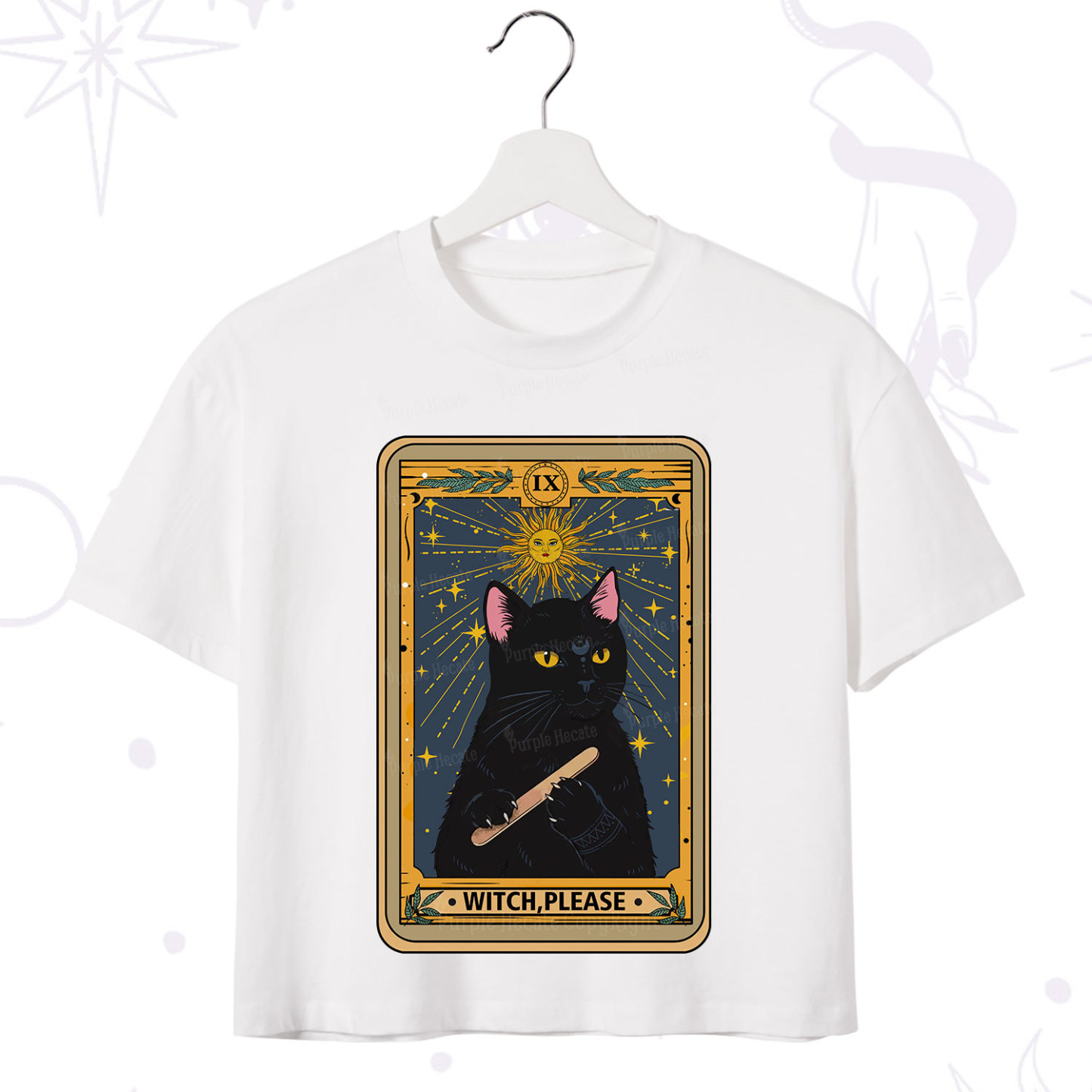 Purplehecate The Witch Please Tarot Crop T-Shirt
