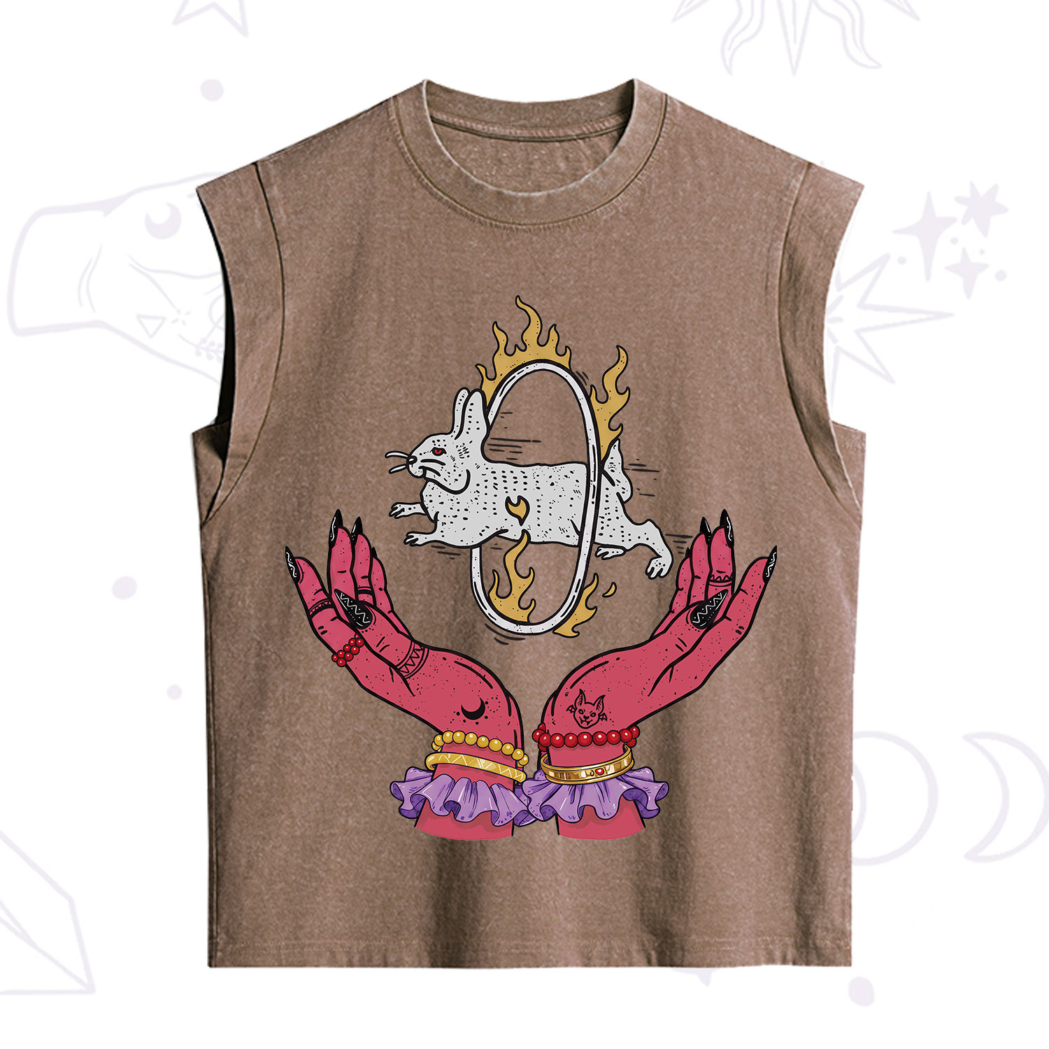 Purplehecate Remera Save The Rabbit Vintage Washed Tank