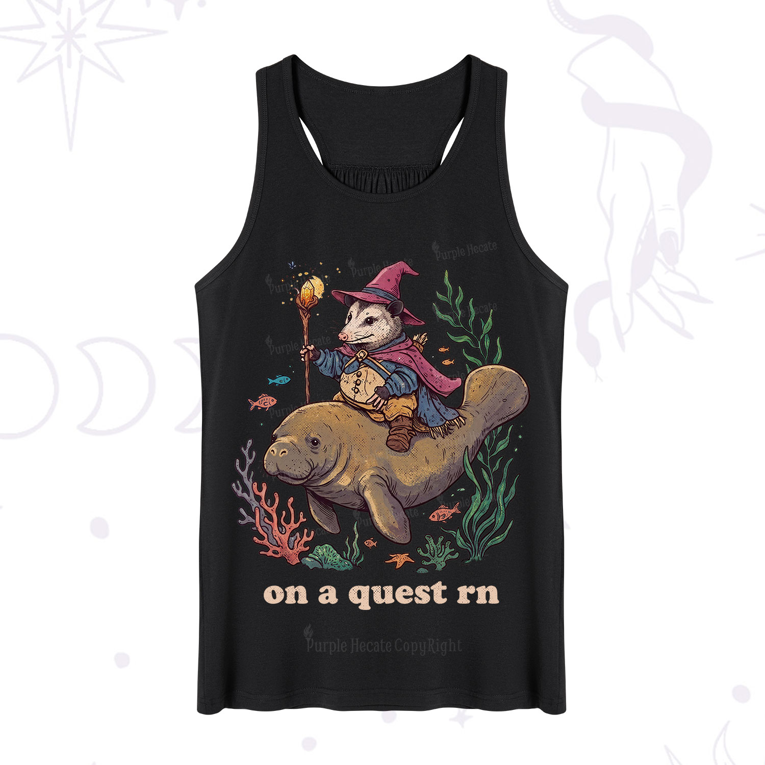 Purplehecate Opossum Wizard on Sea Quest Tank