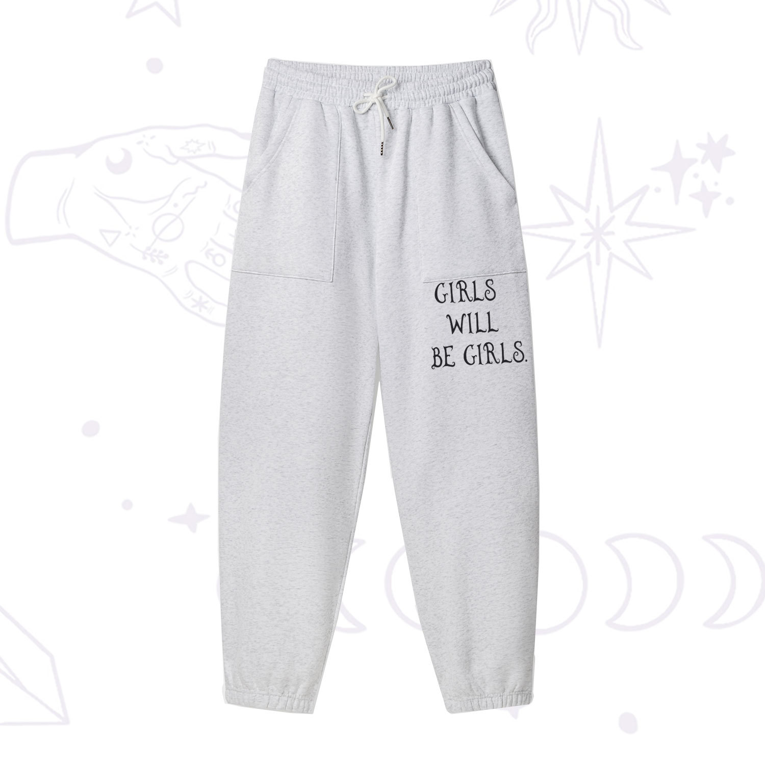 Purplehecate Girls Will Be Girls Witch Fleece Sweatpants