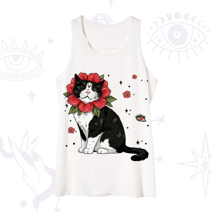 Purplehecate Cat in Flower Crown Tank