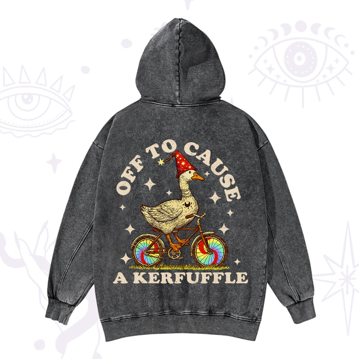 Purplehecate Off to Cause a Kerfuffle Goose Washed Hoodie