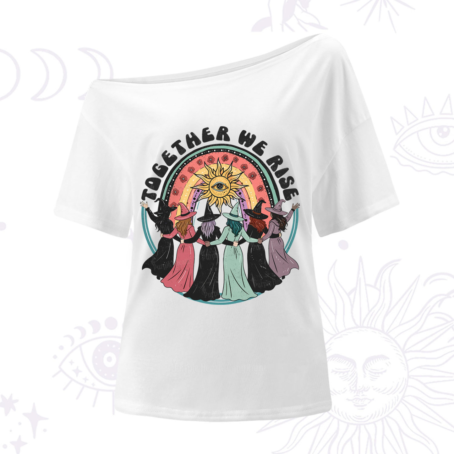 Purplehecate Together We Rise One Shoulder T-Shirt