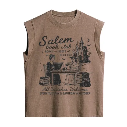 Purplehecate Salem Book Club Vintage Washed Tank