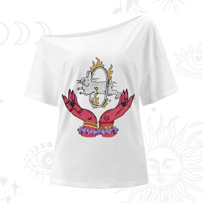 Purplehecate Remera Save The Rabbit One Shoulder T-Shirt