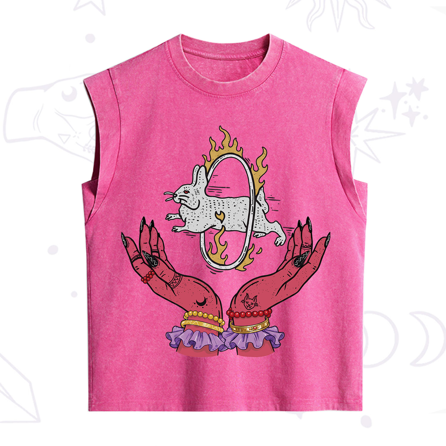 Purplehecate Remera Save The Rabbit Vintage Washed Tank