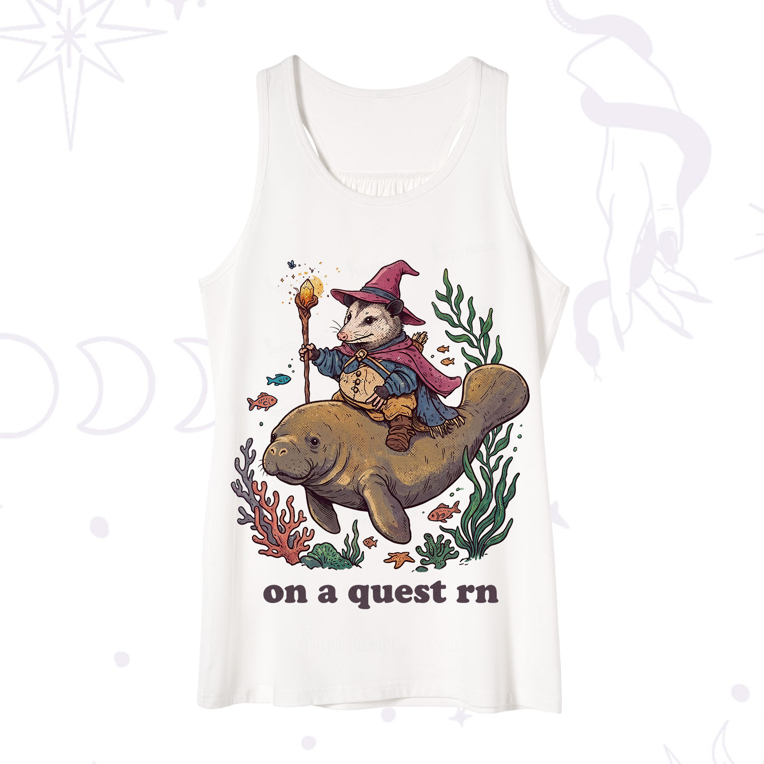 Purplehecate Opossum Wizard on Sea Quest Tank