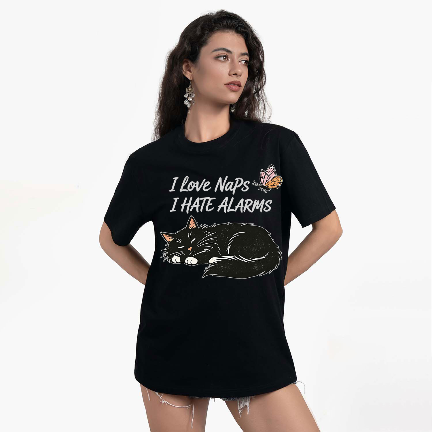 Purplehecate I Love Naps I Hate Alarms T-Shirt