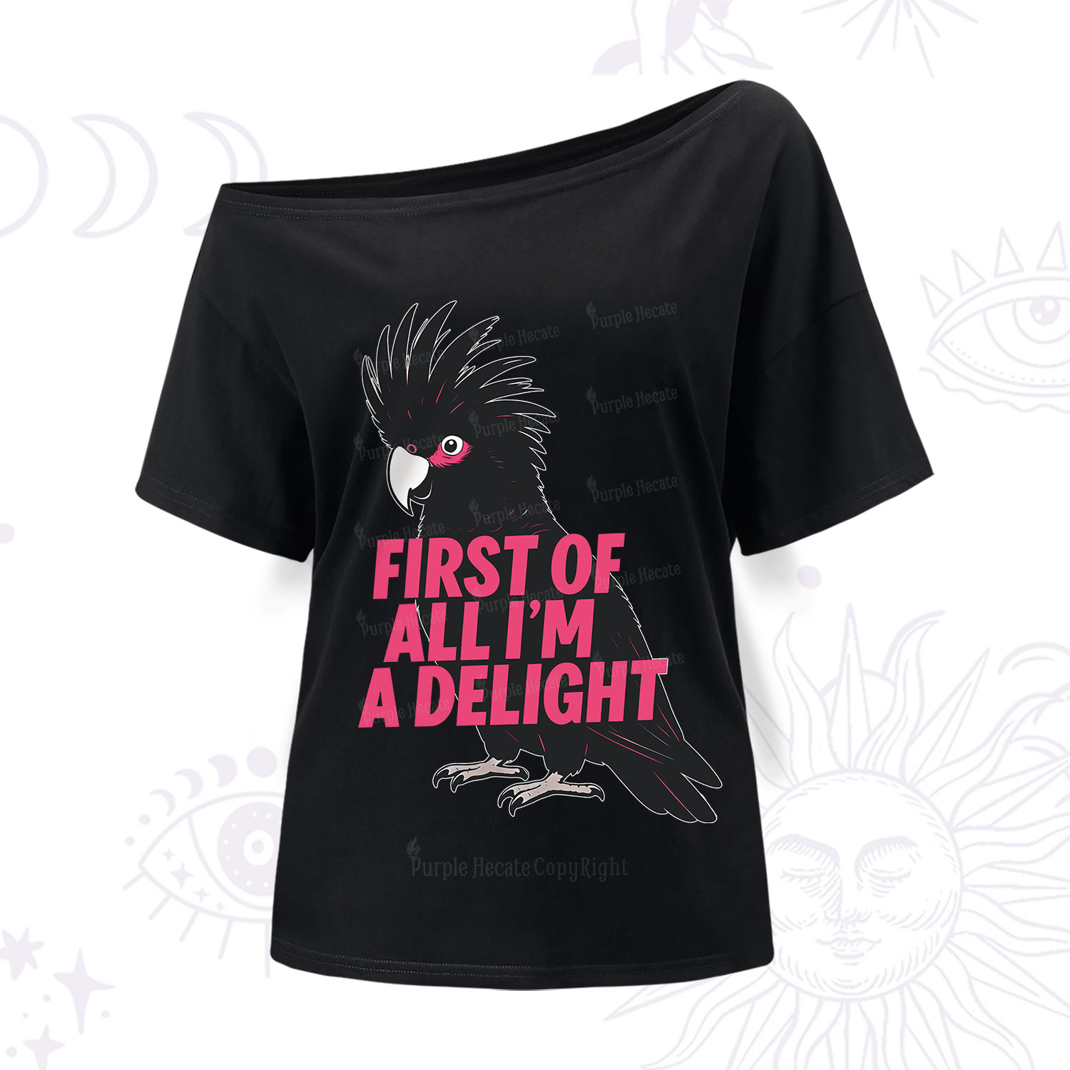 Purplehecate First Of All I'm A Delight Parrot One Shoulder T-Shirt