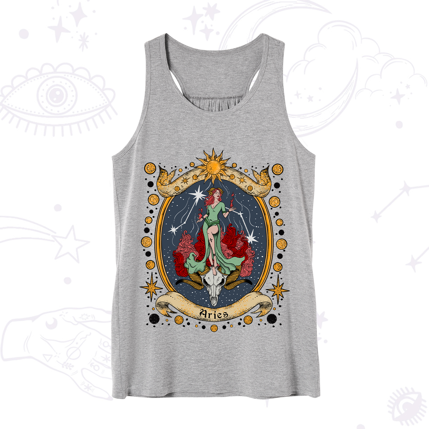 Purplehecate Celestial Aries Zodiac Tank