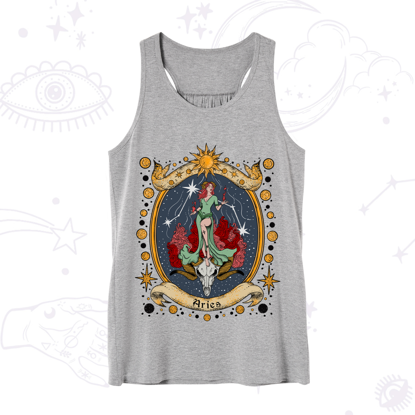 Purplehecate Celestial Aries Zodiac Tank