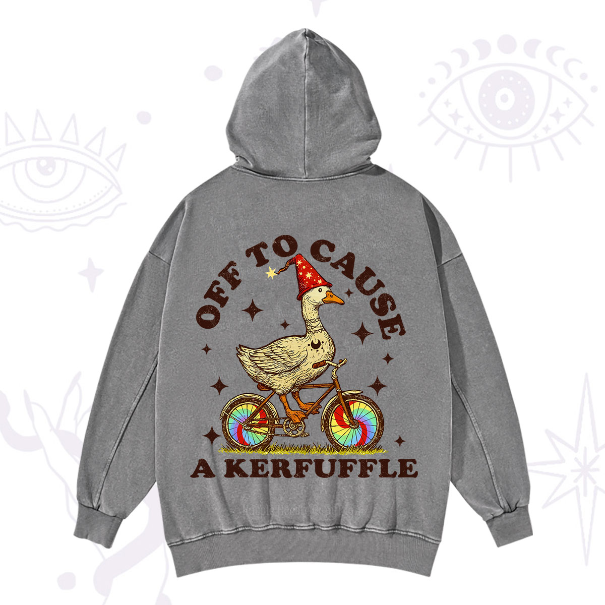 Purplehecate Off to Cause a Kerfuffle Goose Washed Hoodie
