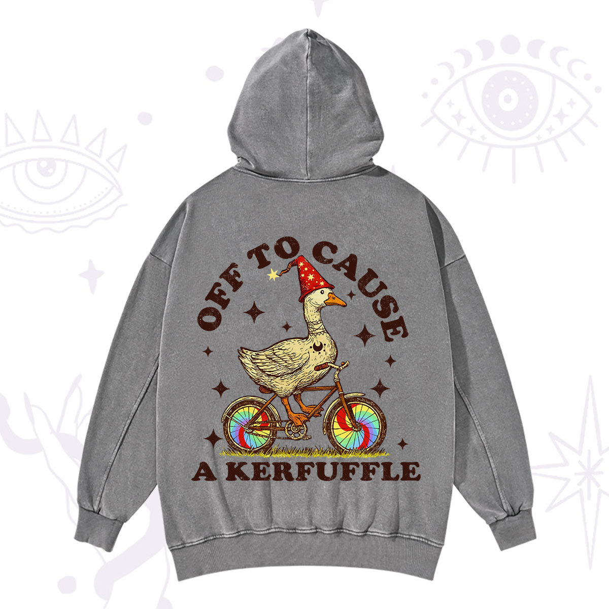 Purplehecate Off to Cause a Kerfuffle Goose Washed Hoodie