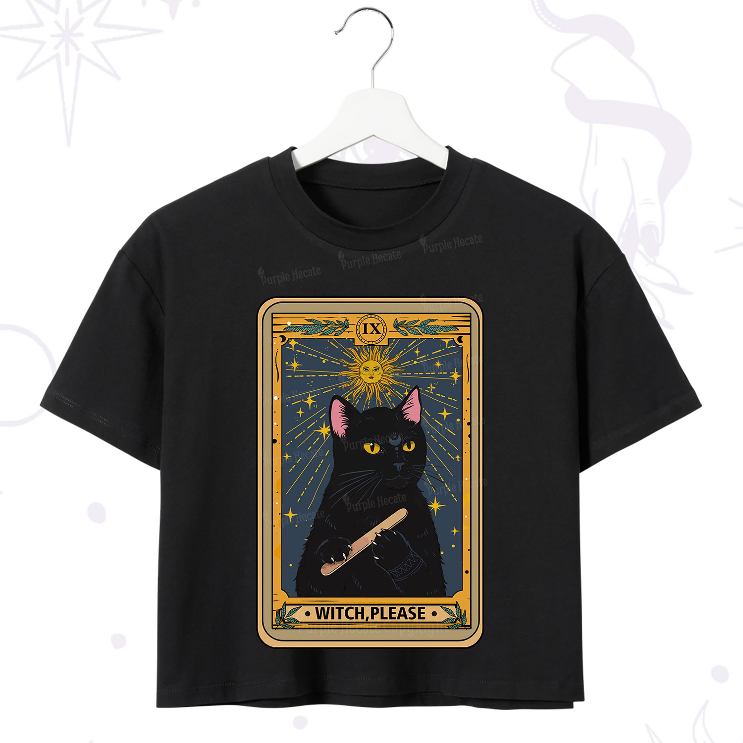 Purplehecate The Witch Please Tarot Crop T-Shirt