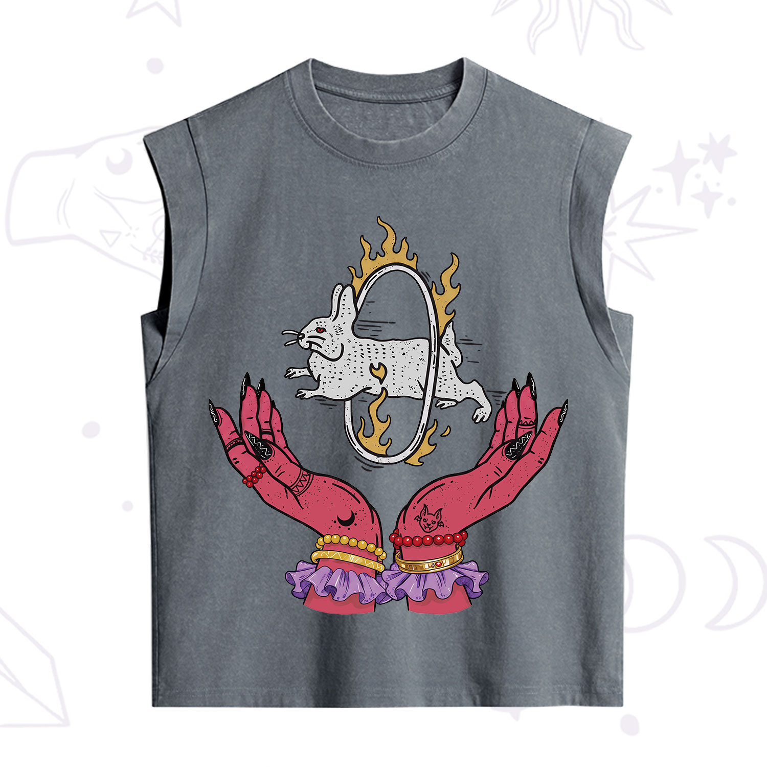 Purplehecate Remera Save The Rabbit Vintage Washed Tank