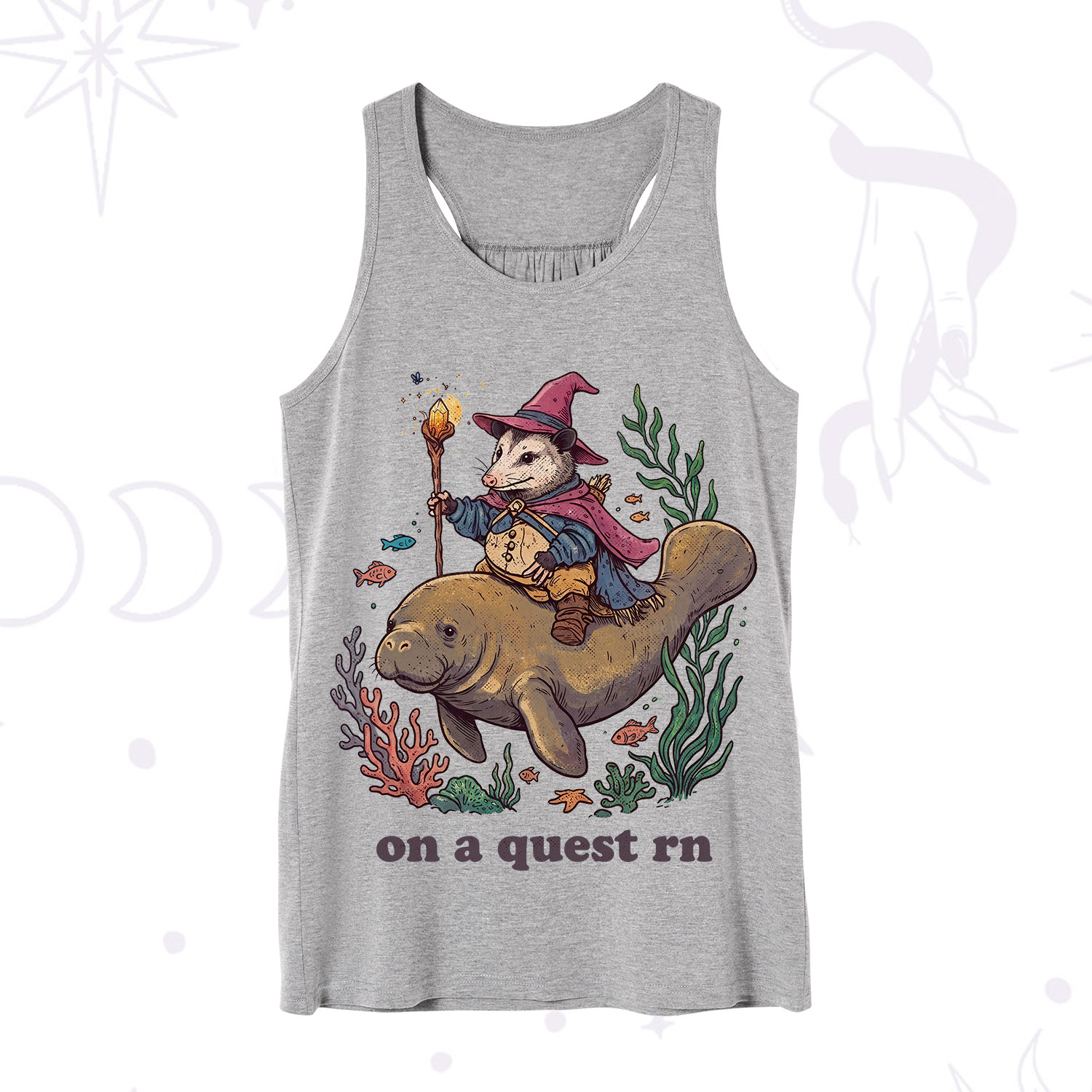 Purplehecate Opossum Wizard on Sea Quest Tank
