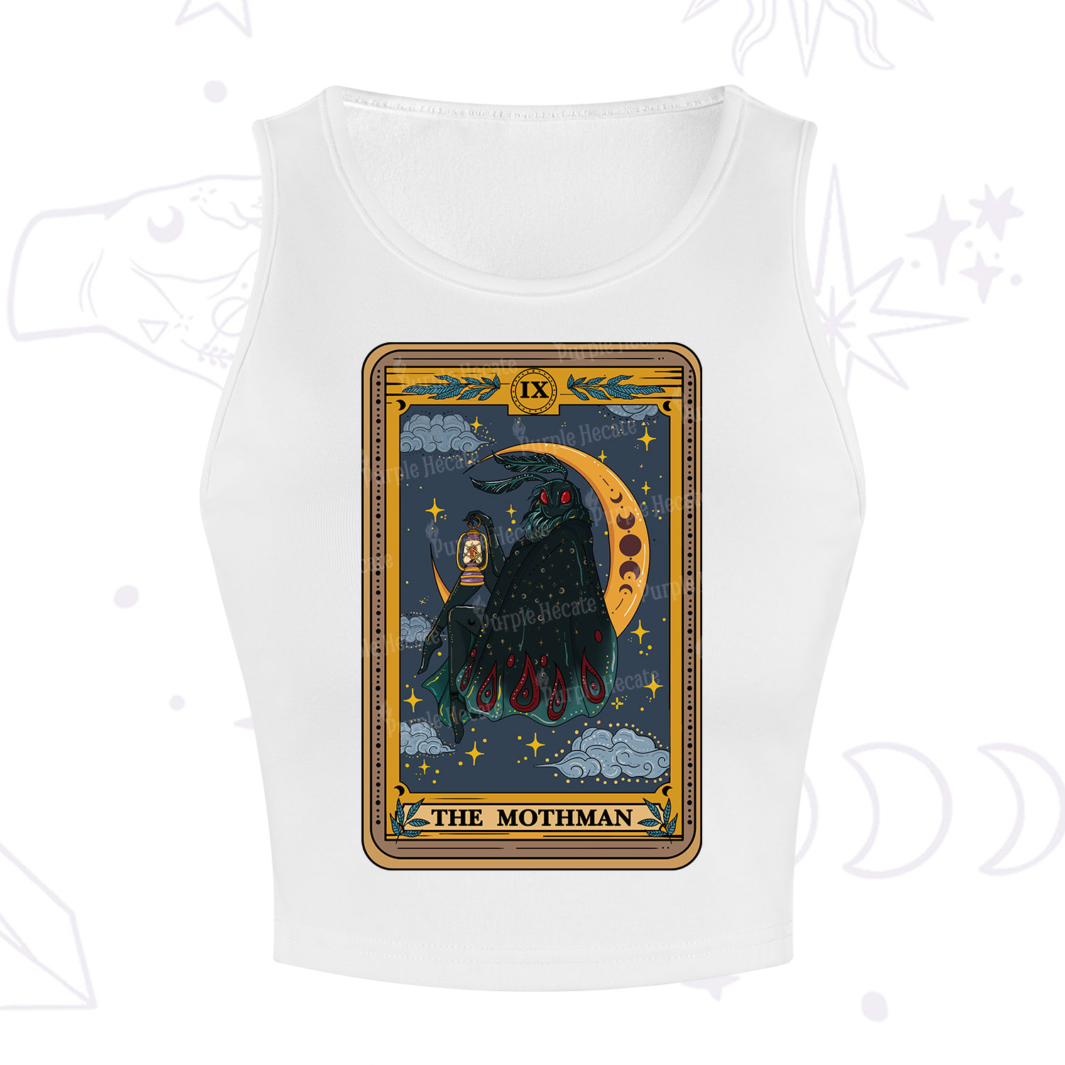Purplehecate The Mothmen Tarot Crop Tank